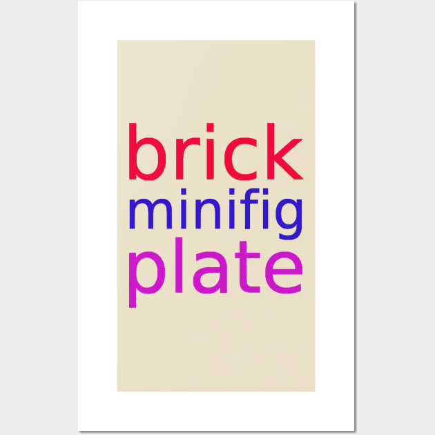 brick minifig plate Wall Art by ChilleeW